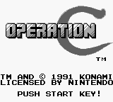 Operation C (USA) Title Screen